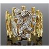 Image 2 : 14KT Two Tone Gold 0.24ctw Diamond Ring