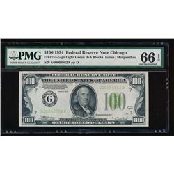 1934 $100 Chicago Federal Reserve Note PMG 66EPQ