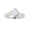 Image 1 : Palladium 0.67ct Diamond Ring