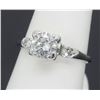 Image 2 : Platinum 0.82ctw Diamond Ring