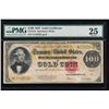 Image 1 : 1922 $100 Gold Certificate PMG 25