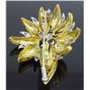 Image 3 : 18KT Two Tone Gold 1.03ctw Diamond Brooch