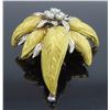 Image 4 : 18KT Two Tone Gold 1.03ctw Diamond Brooch