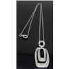 Image 4 : 14KT White Gold 0.625ctw Diamond Pendant with Chain