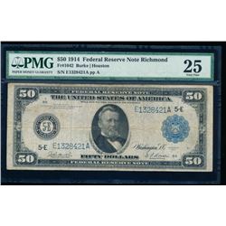 1914 $50 Richmond Federal Reserve Note PMG 25