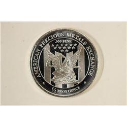 1/2 OZ. .999 FINE SILVER PROOF ROUND APMEX