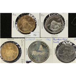 5 ASSORTED CANADA TRADE DOLLARS UNC 1995 & 97