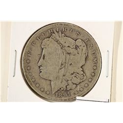 1891-O MORGAN SILVER DOLLAR SCRATCHES