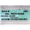 Image 2 : 2002-S  SILVER INDIANA QUARTER ICG PR70 DCAM
