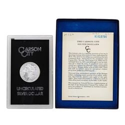 1881-CC $1 Morgan Silver Dollar Coin Uncirculated GSA w/ Box & COA