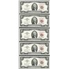 Image 1 : Lot of (5) Consecutive 1963A $2 Legal Tender Notes
