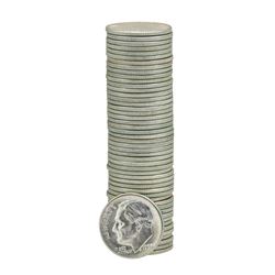 Roll of (50) 1955-D Brilliant Uncirculated Roosevelt Dimes