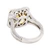 Image 3 : 10.02 ctw Fancy Intense Yellow Diamond and White Diamond Ring - Platinum