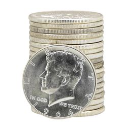 Roll of (20) 1964 Brilliant Uncirculated Kennedy Half Dollars