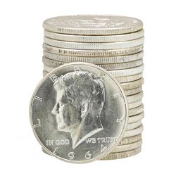 Roll of (20) 1964 Brilliant Uncirculated Kennedy Half Dollars