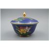 Image 1 : A Bronze Matrix Cloisonne Enamel Bowl and Cover.