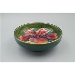 A Small "Floral" Dark Green Dish.