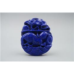 A Lapis Lazuli "Auspicious Beast" Pendant.