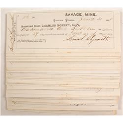 Savage Mine, Virginia City, NV Check Collection