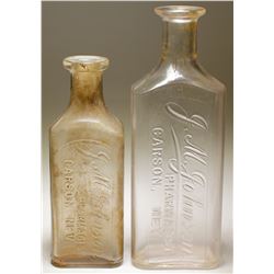 J. M. Johnson Pharmacist Bottles (2 items)