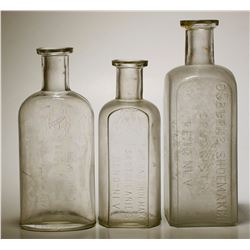 Osburn & Shoemaker Drug Bottles ( 3 Items ).