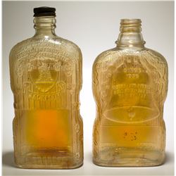 2 Carnival Glass Pint Bottles