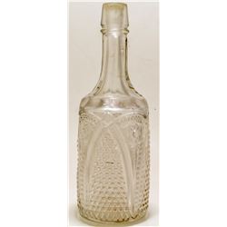 Pressed Glass Decanter/Backbar Bottle