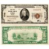 Image 1 : Elko, Nevada - $20, 1929 Type 1, The First National Bank Of, Charter 7743. Fr. 1802-1