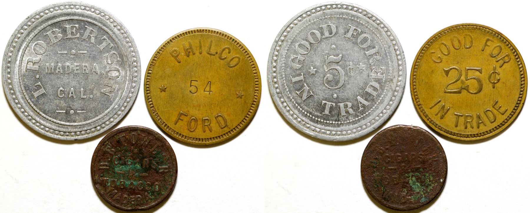 Three Unique Tokens - Holabird Western Americana Collections