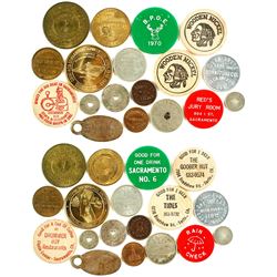 A Variety of Sacramento Area Tokens