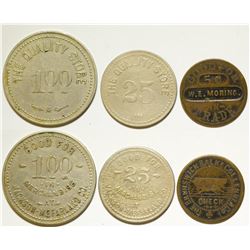 Jackson-McFarland/W.E. Moring Tokens