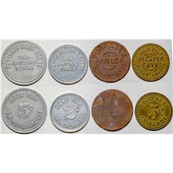 San Antonio four token assortment.