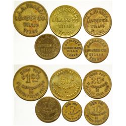 J.A. Parker Lumber Co. Tokens