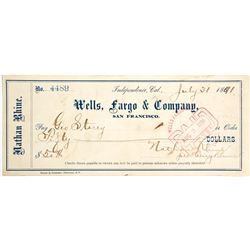 Rare Wells Fargo Check