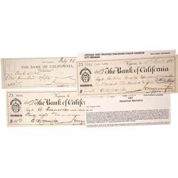 Virginia & Truckee Railroad Co.,  Checks (3)