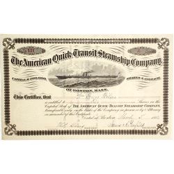 American Quick Transit Steamship Co Stock