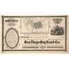 Image 1 : San Diego Bay Land Company Stock - 1879