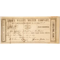 Todd's Valley Water Company Stock