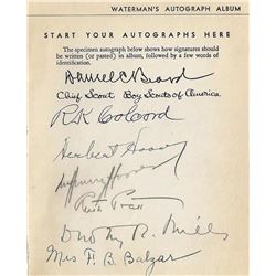 President Herbert Hoover autograph during a Trip to Nevada (Jungo)