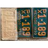 Image 1 : Matched Set of Near Perfect 1933 Nevada License Plates with Original Envelope