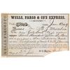 Image 1 : Printed Columbia Wells Fargo Receipt for Gold Dust