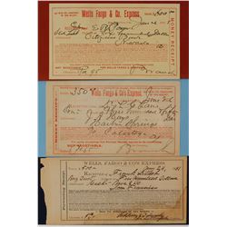 Three San Francisco Wells Fargo Receipts