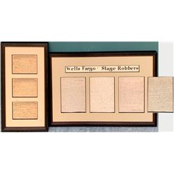 Wells Fargo Stage Robbers - Framed Letter