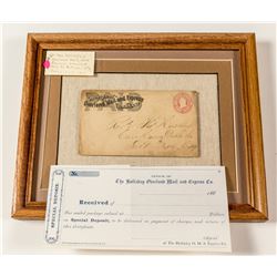 Holladay's Overland Express Envelope and Unused Special Deposit Slip