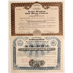 Two certificates of Alaskan stock