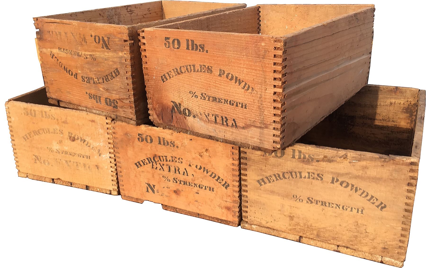 Dynamite Boxes Dynamite Boxes - Hercules Powder - Lot of 5