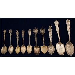 Silver Souvenir Spoons (10)