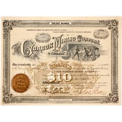 Gordon Mining Company Stock Certificate