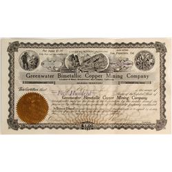 Greenwater Bimetallic Copper Mining Company Stock