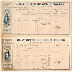 Two Geo. E. Rogers Assay Memorandums, 1868